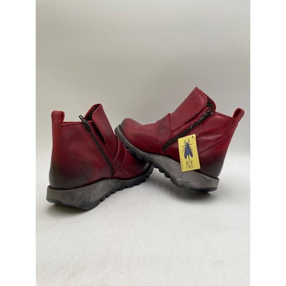 FLY London SIAS812 Women's NEW Soft-Toe Boot Red EU Size 39 NIB - Picture 8 of 11
